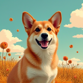 Peach the Corgi