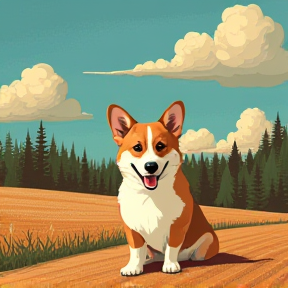 Peach the Corgi