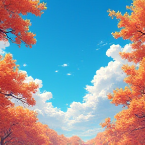 Autumn Blue Sky