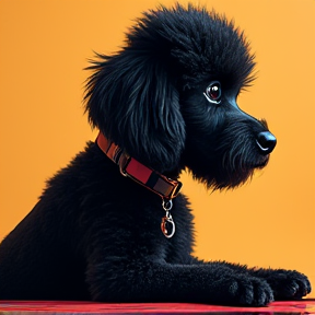 Cozmo the Black Poodle