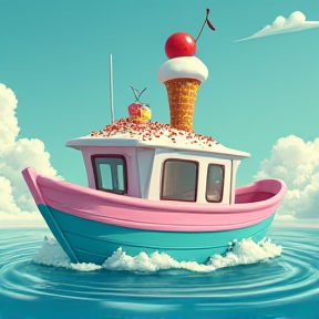 The ice cream boat