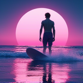 The Vaporwave Surfer