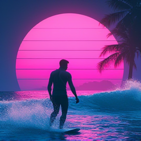 The Vaporwave Surfer