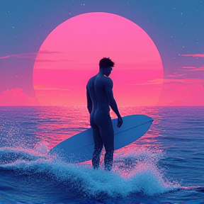 The Vaporwave Surfer