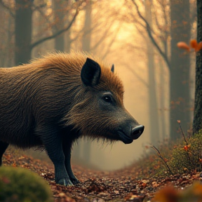 Wildschweine in der Nacht