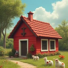 Kittens in the Red Cottage