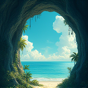 Tropic island Cave