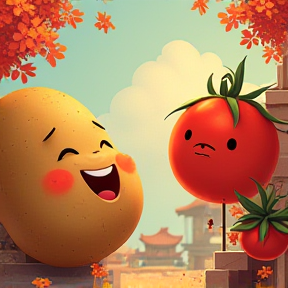 Chinese Potato and Tomato's Fun Story