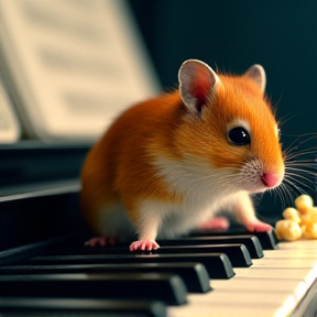 Hamster on a Piano