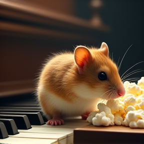 Hamster on a Piano