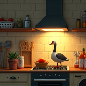 Goose in the Kitchen