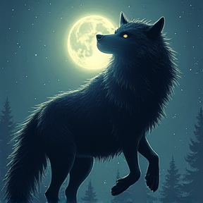 Pack Howls in the Moonlight