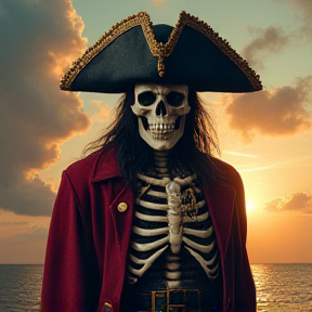 epic badass skeleton pirate