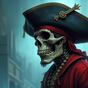 epic badass skeleton pirate