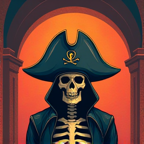 epic badass skeleton pirate