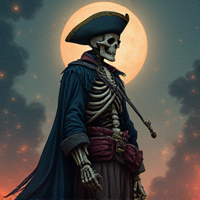 epic badass skeleton pirate