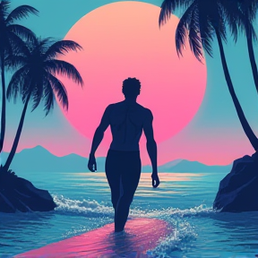 The Vaporwave Surfer