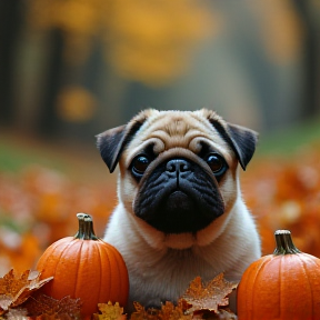 Pumpkin Pug Playtime