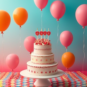 Balloons and Cake Delight