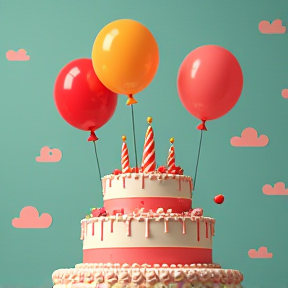 Balloons and Cake Delight