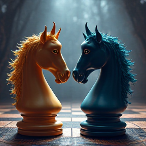 The Queen and King of chess