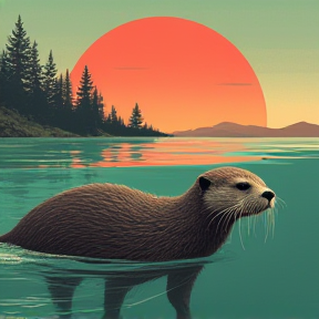 Otters in the Bay