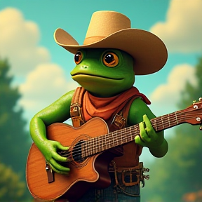 The Green Frog Cowboy