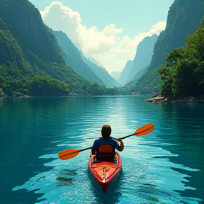 Kayaking Down the River