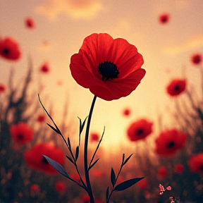 Poppies in the Breeze