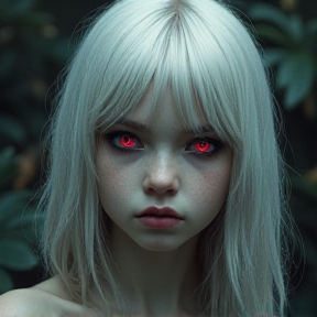 Crimson Eyes, Silver Hair