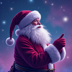 Purple Santa