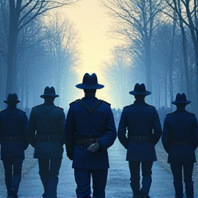 Union Blue Soldiers March