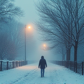  girl in a cold wintery  day