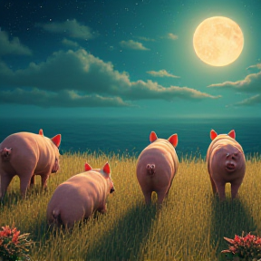 Dancin' pigs in the mooonlight