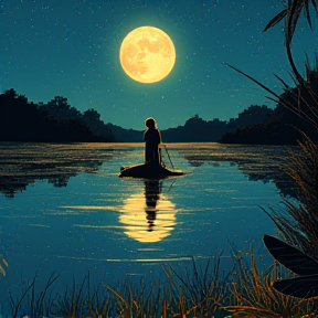 Moonlit Serenade on the Bayou