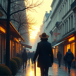 Sur la rue Monge à Paris