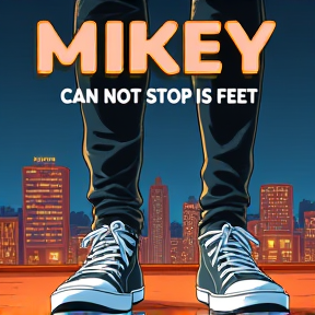 Mikey can not stop is feet 