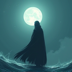 Ghost sailor on the sea