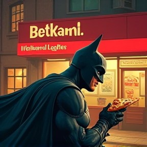 Cold Pizza Batman