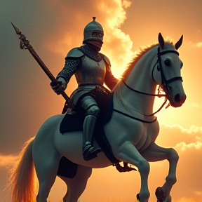 Knight on White Horse