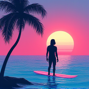 The Vaporwave Surfer