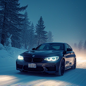 BMW Drift durch den Schnee