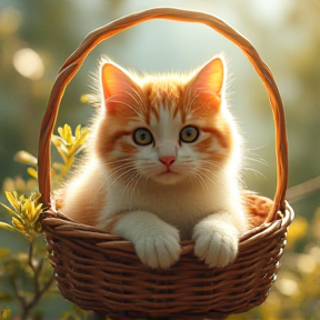 Kitten in the Basket