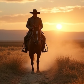 Cowboy On A Dusty Trail