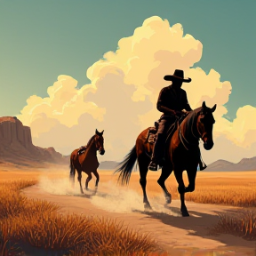 Cowboy On A Dusty Trail