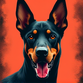 Angry Doberman