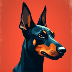 Angry Doberman