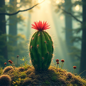 Lonely Cactus of the Northern Woods