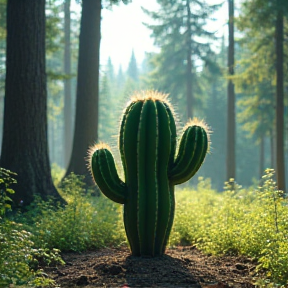 Lonely Cactus of the Northern Woods