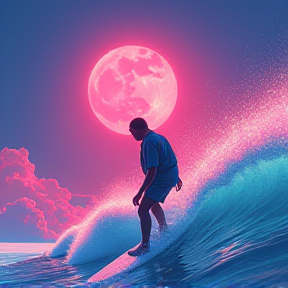 The Vaporwave Surfer